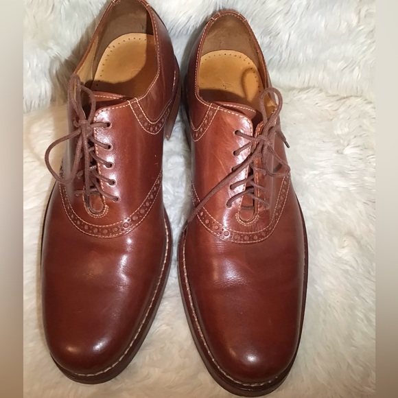 Cole haan Mens oxford brown leather shoes size 10